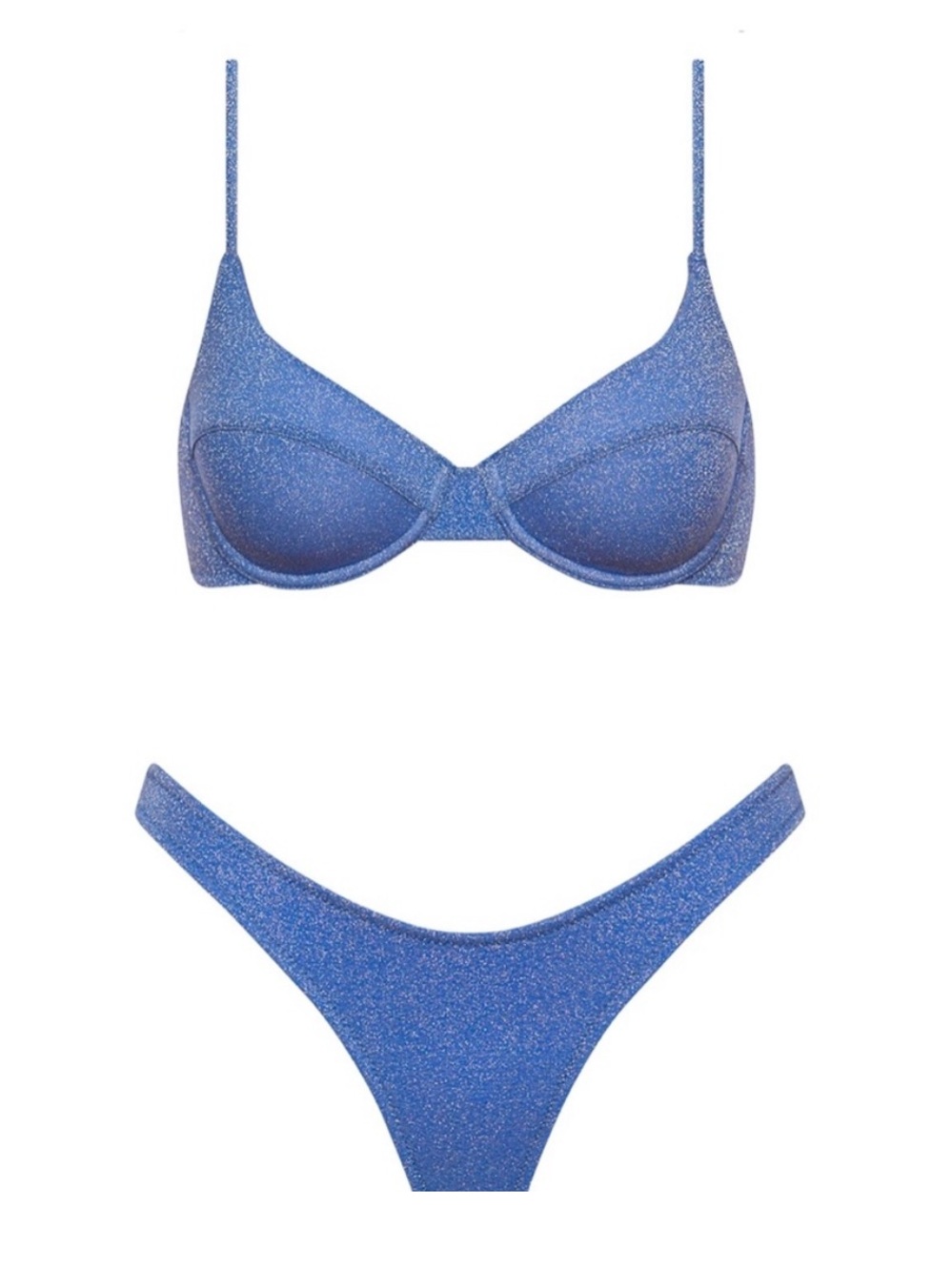 triangl swimwear Sparkle Blue Underwire Bikini Set